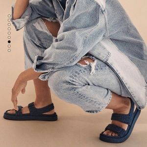 Mango Denim Dad Sandals